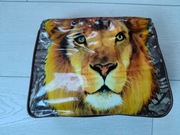 Kosmetyczka damska z motywem lwa na zamek 