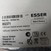 Optyczne czujki dymu. Czujka Esser IQ8QUAD 