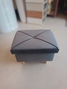 Pufa ze schowkiem szara 50x40x40.Nowa