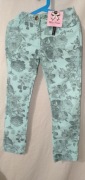 spodnie dla dziewczynki  6-7 lat r.  122 PANCO kwiatowy wzór