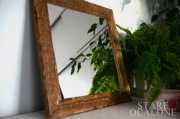 Lustro, rama ze starego drewna