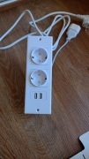 Listwa biurkowa z USB nowa gratis półka na zasilacz i 2 listwy zasilające