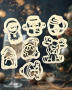 Foremki świąteczne : wykrawaczki do ciastek, zestaw 7 szt.