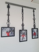 Zestaw 3 ramek do zdjęć 100 x 106 cm. Ręczna praca