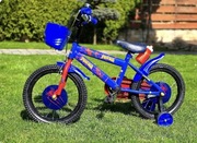 Rower 16 cali niebieski Spiderman