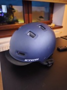 Kask na rower miejski Btwin Orzeszek 500 Granatowy