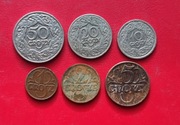 POLSKA PRL ZESTAW 6 monet przedwojennych każda inna