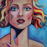 Obraz ręcznie malowany 100x100 