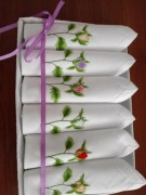 Ręcznie haftowane, bawełniane serwetki