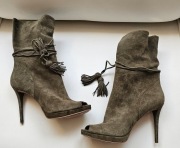 MICHAEL KORS botki oliwkowe  SKÓRA roz  42 