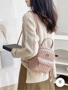 Damska torebka z nadrukiem mała plecak codzienna torba Różowa