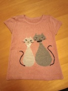 Tunika koty dla dziewczynki rozmiar 110