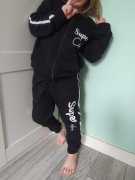 Dres super córka czarny  lampasy 116 122 wysyłka