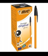 57 czarnych długopisów BIC orange original line nowe długopisy 