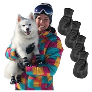 CZARNE OBUWIE DLA PSA PAWZ S BUTY BUCIKI OCHRONNE NA BŁOTO DESZCZ ZIMĘ SÓL