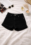 Czarne Spodenki damskie jeansowe | lato | denim | basic