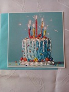 Kartki okolicznościowe -urodzinowe-haft diamentowy