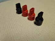 4x oryginalne kolpaczki pokrywki nakładki terminal głośnikowy Sansui