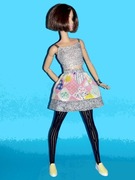 Lalka Barbie - Spódniczka mini kolorowa