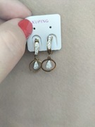 Kolczyki łezki na kołkach z cyrkoniami 