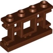 LEGO Płot płotek barierka brązowa 6370679 32932 4szt.
