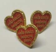 SERDUSZKO WOŚP ZPRZYPINKĄ I GRUBĄ OBWÓDKĄ 