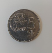 Słowacja moneta 5 koron 1995