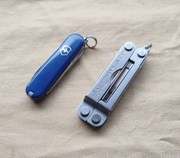 Multitool Leatherman Micra + scyzoryk Victorinox Classic SD (niebieski)