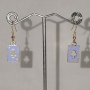 K156 Kolczyki wiszące Karty do gry AS Handmade