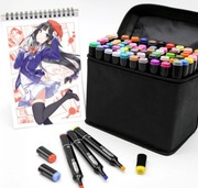 Dwustronne markery alkoholowe zestaw 80 sztuk