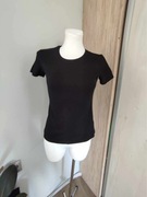 Koszulka czarna bawełniana S/M Les Étoiles Claires krótki rękaw T-shirt