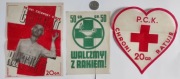 RZADKOŚĆ - Naklejki na okienne, cegiełki kwestarskie PCK II RP 