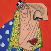 Obraz ręcznie malowany na papierze akryl  Borys I 