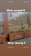 Donica z pergola płot lamelowy doniczka skrzynia