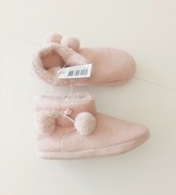 Kapcie wysokie bambosze pudrowy róż roz. 36/37