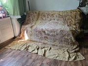 Piękna pałacowa narzuta złoto-różowa 