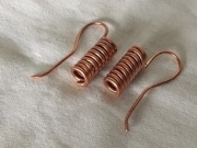 Kolczyki miedziane - Miedż spirala.art.jewellery