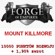 Forge of Empires FOE  10 000 PR + 1.9 zwrot Mount Killmore