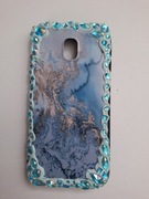 Etui samsung J3 niebieski diamenty