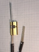 Wkładka patentowa 20/35 mosiądz do zamków elektronicznych