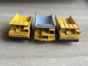 Majorette Matchbox dump truck wywrotka tir modele 3 sztuki kolekcja dioram