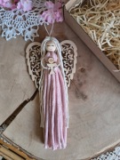 Aniołek Anioł stróż makrama zawieszka I Komunia Święta 