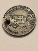 Bobolice. Szlak Orlich Gniazd. Miedź srebrzona ox. Fi 32 mm. Gyges
