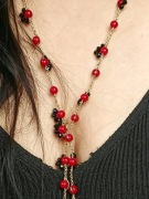 Ręcznie robiony naszyjnik na szydełku w stylu gotyckim