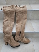 wysokie zamszowe kozaki 38