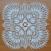 SERWETKA SZYDEŁKOWA PODKŁADKA 32x32 CM BIAŁA 