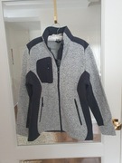 Damski szary polar melanż ze wstawkami softshell