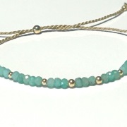 Bransoletka kamień szlachetny szmaragd w złocie próby 750