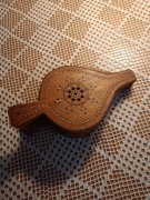 Ozdobny drewniany miech do kominka