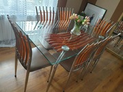 Jadalnia szklany stół + krzesła